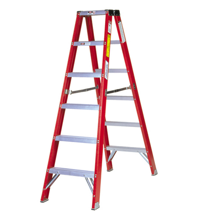 Dual Step Fiberglass Ladder