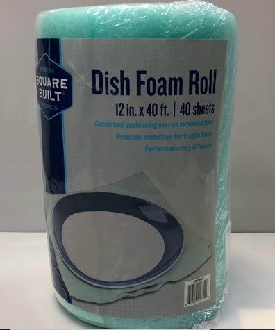 Square Built 12 In. x 40 Ft. Dish Foam Wrap (40 Sheets)