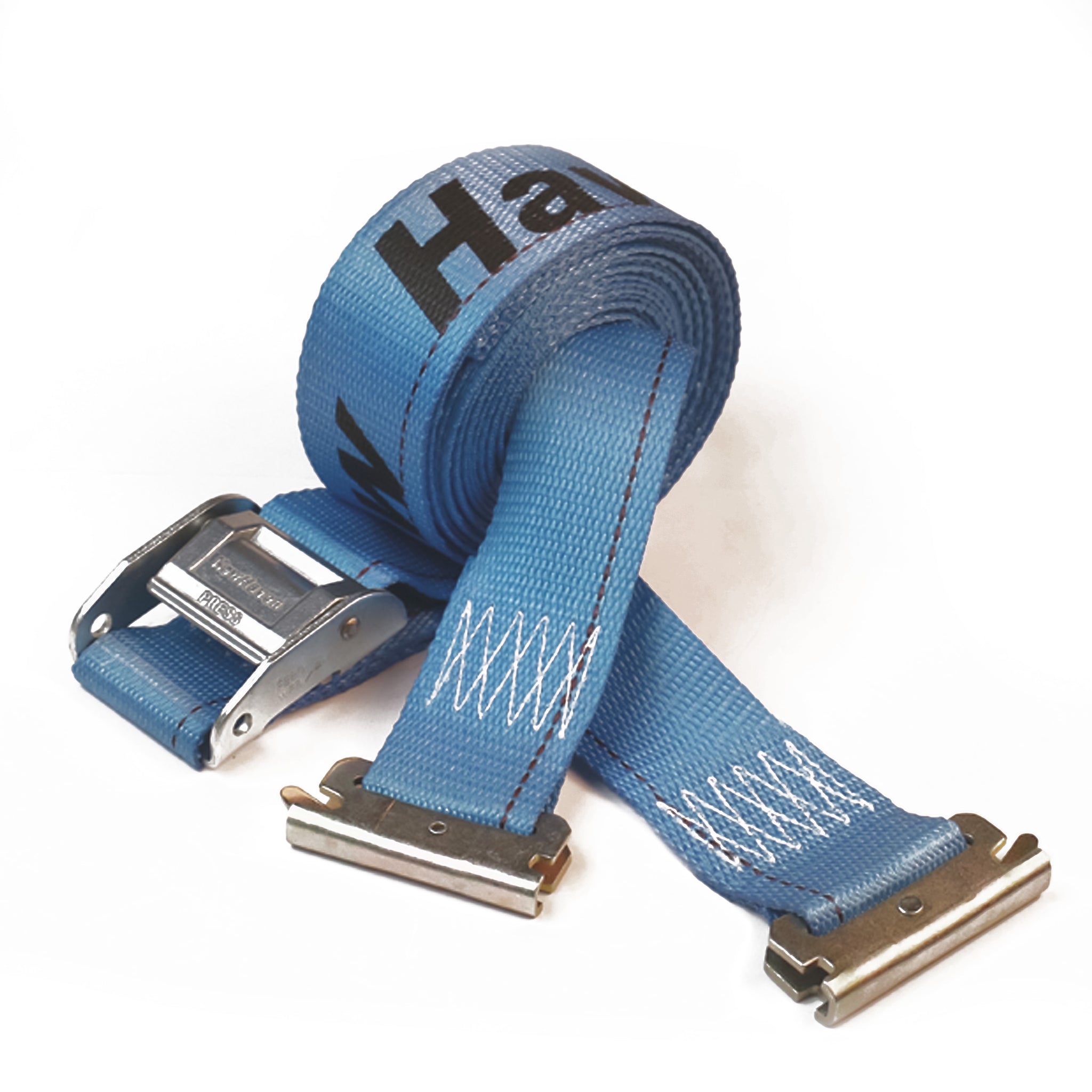 2 x 20' Blue E-Track Cam Buckle Strap w/ Double-Fitted End
